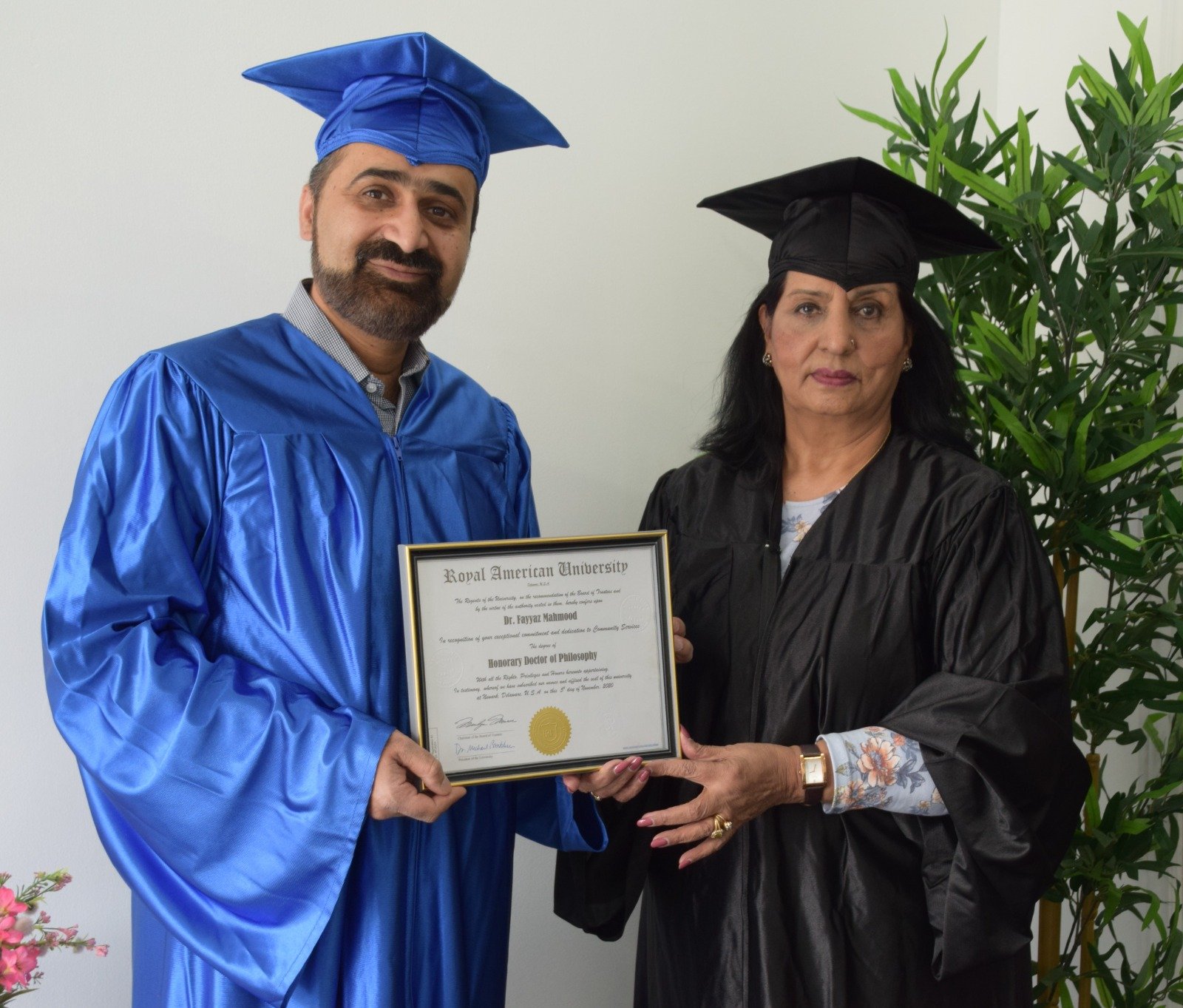 Honorary doctorate degree for Fayyaz Mahmood, Advisor to Saudi Government